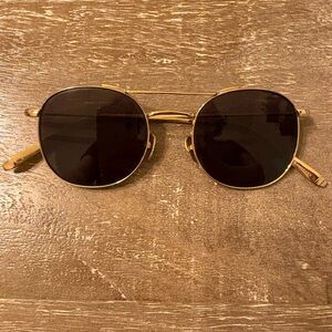 KREWE Gold and Black Round Glasses